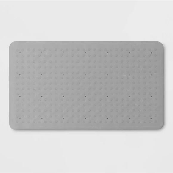 Threshold Gray Rubber Bath Mat NEW - Picture 1 of 4